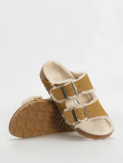 Birkenstock Arizona Fell Suede Leather Fur Narrow Wmn Flip-flops