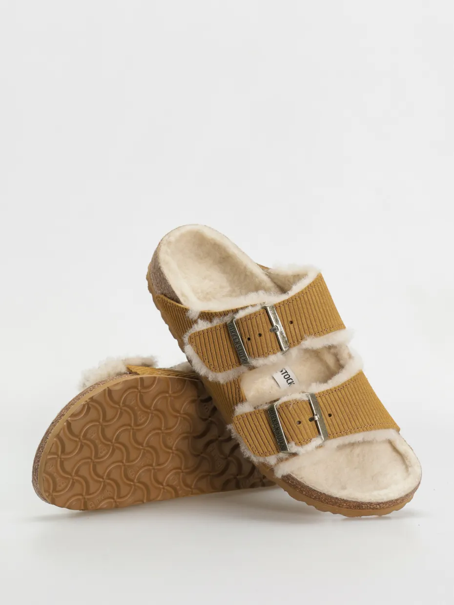 Birkenstock Arizona Fell Suede Leather Fur Narrow Wmn Flip-flops