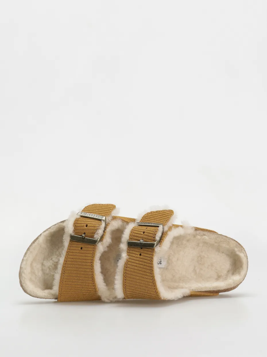 Birkenstock Arizona Fell Suede Leather Fur Narrow Wmn Flip-flops