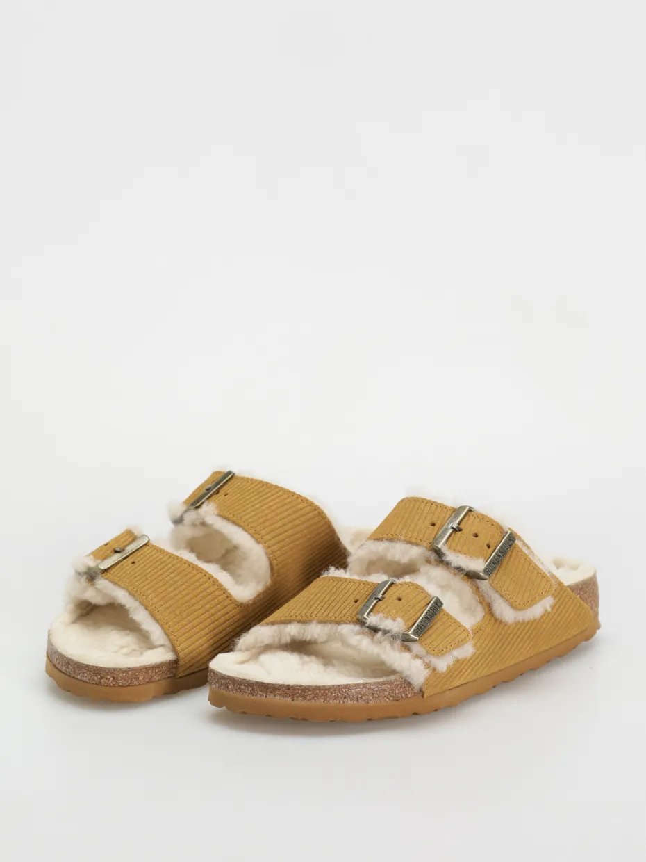 Birkenstock Arizona Fell Suede Leather Fur Narrow Wmn Flip-flops