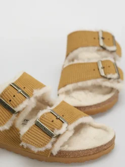 Birkenstock Arizona Fell Suede Leather Fur Narrow Wmn Flip-flops
