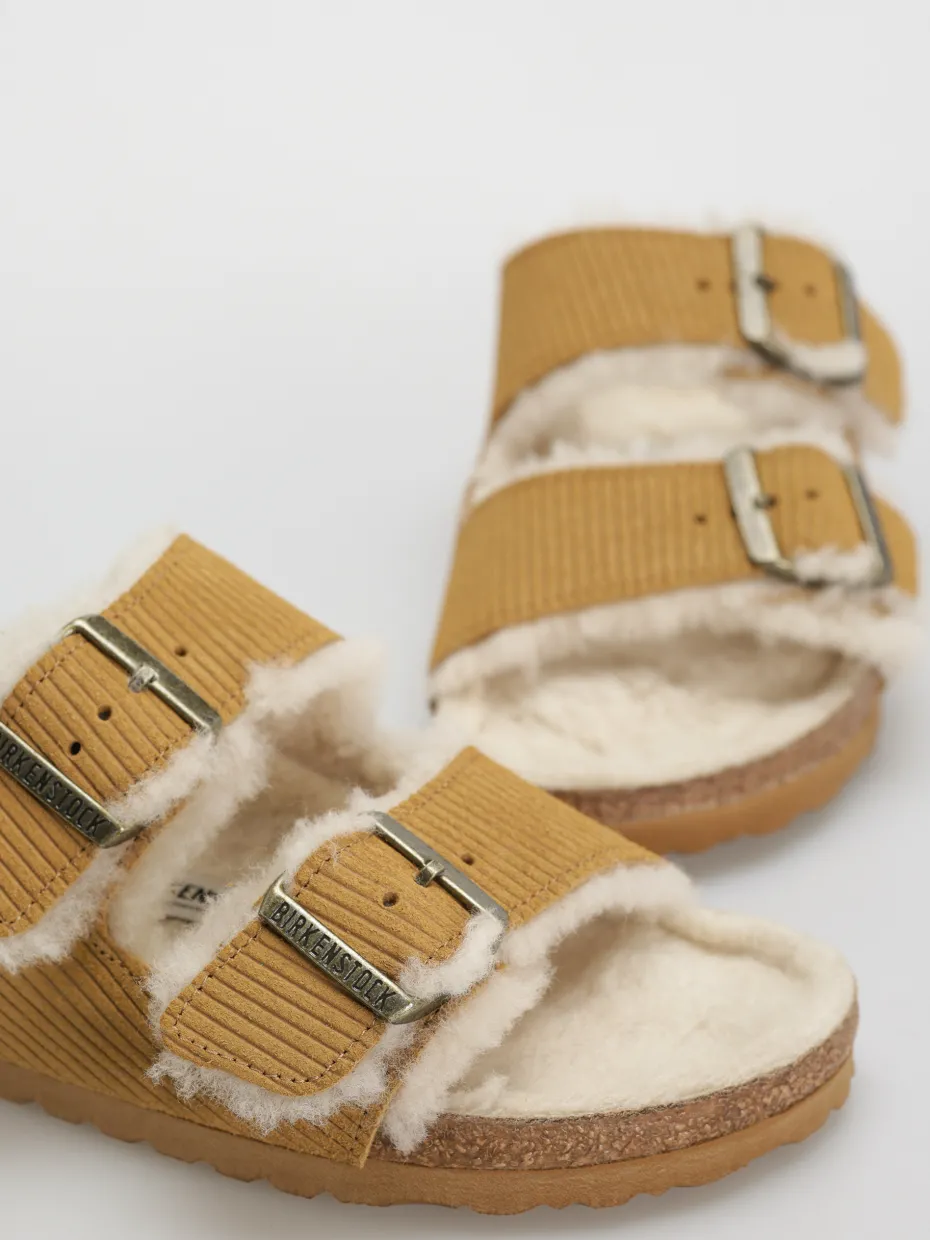 Birkenstock Arizona Fell Suede Leather Fur Narrow Wmn Flip-flops