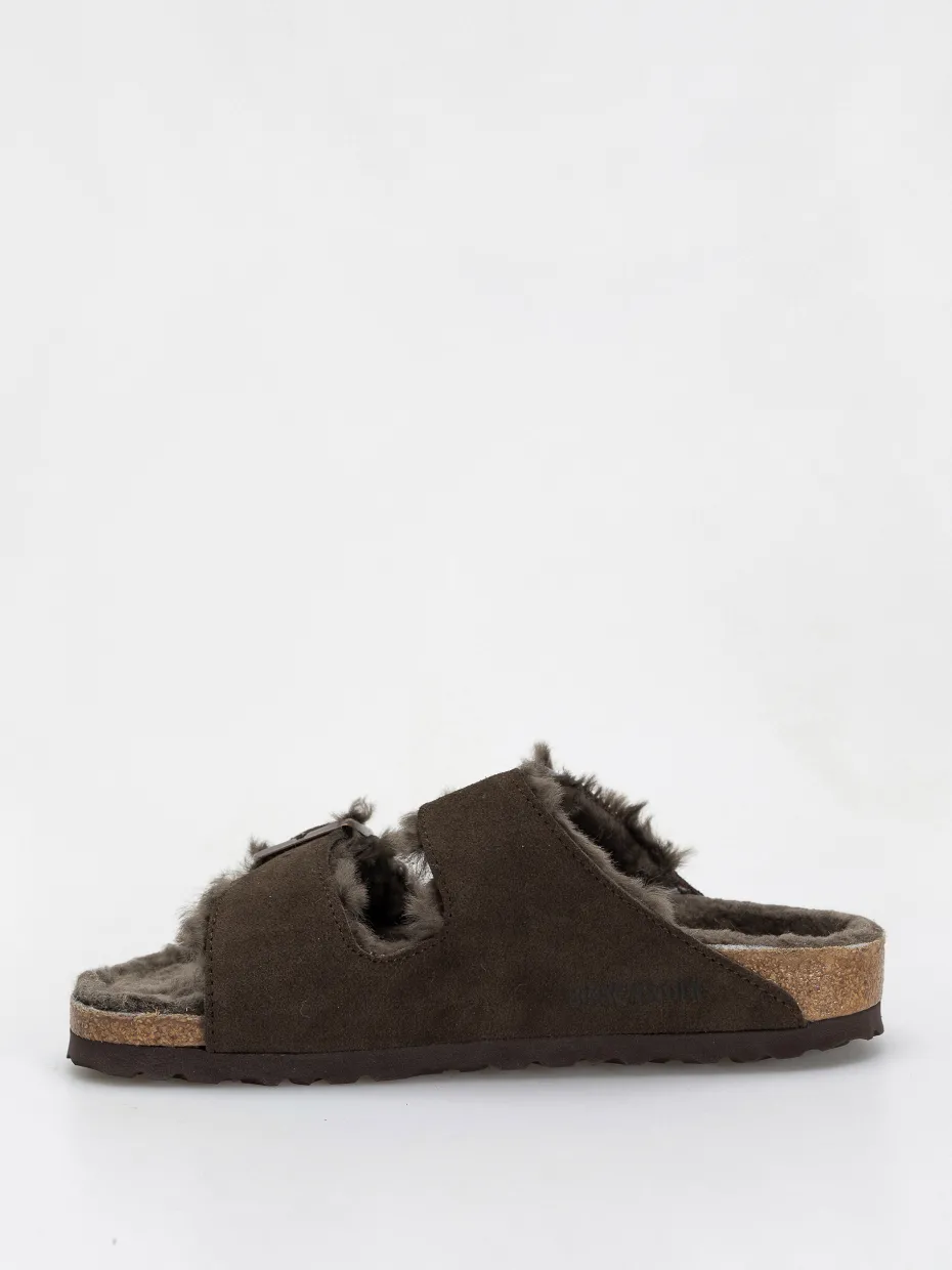 Birkenstock Arizona Shearling Suede Leather Fur Narrow Wmn Flip-flops