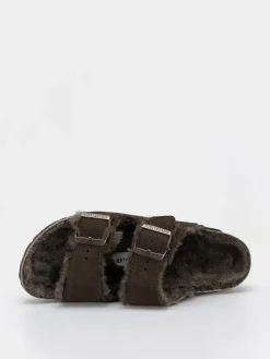 Birkenstock Arizona Shearling Suede Leather Fur Narrow Wmn Flip-flops