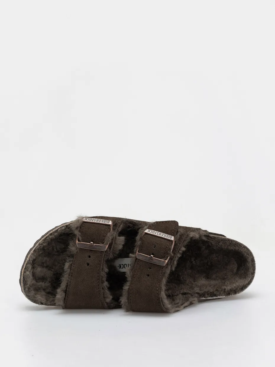 Birkenstock Arizona Shearling Suede Leather Fur Narrow Wmn Flip-flops