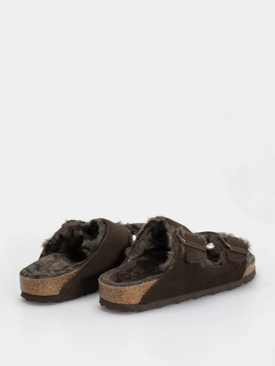 Birkenstock Arizona Shearling Suede Leather Fur Narrow Wmn Flip-flops