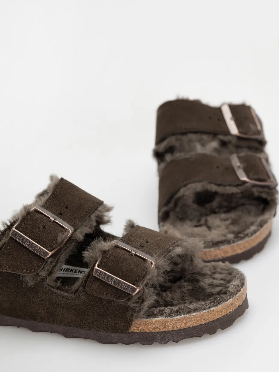 Birkenstock Arizona Shearling Suede Leather Fur Narrow Wmn Flip-flops