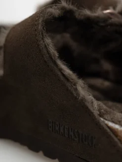 Birkenstock Arizona Shearling Suede Leather Fur Narrow Wmn Flip-flops