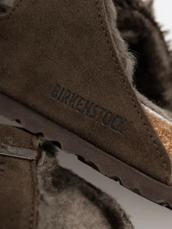 Birkenstock Arizona Shearling Suede Leather Fur Narrow Wmn Flip-flops