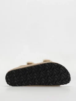 Birkenstock Arizona Shearling Suede Leather Fur Narrow Flip-flops Wmn