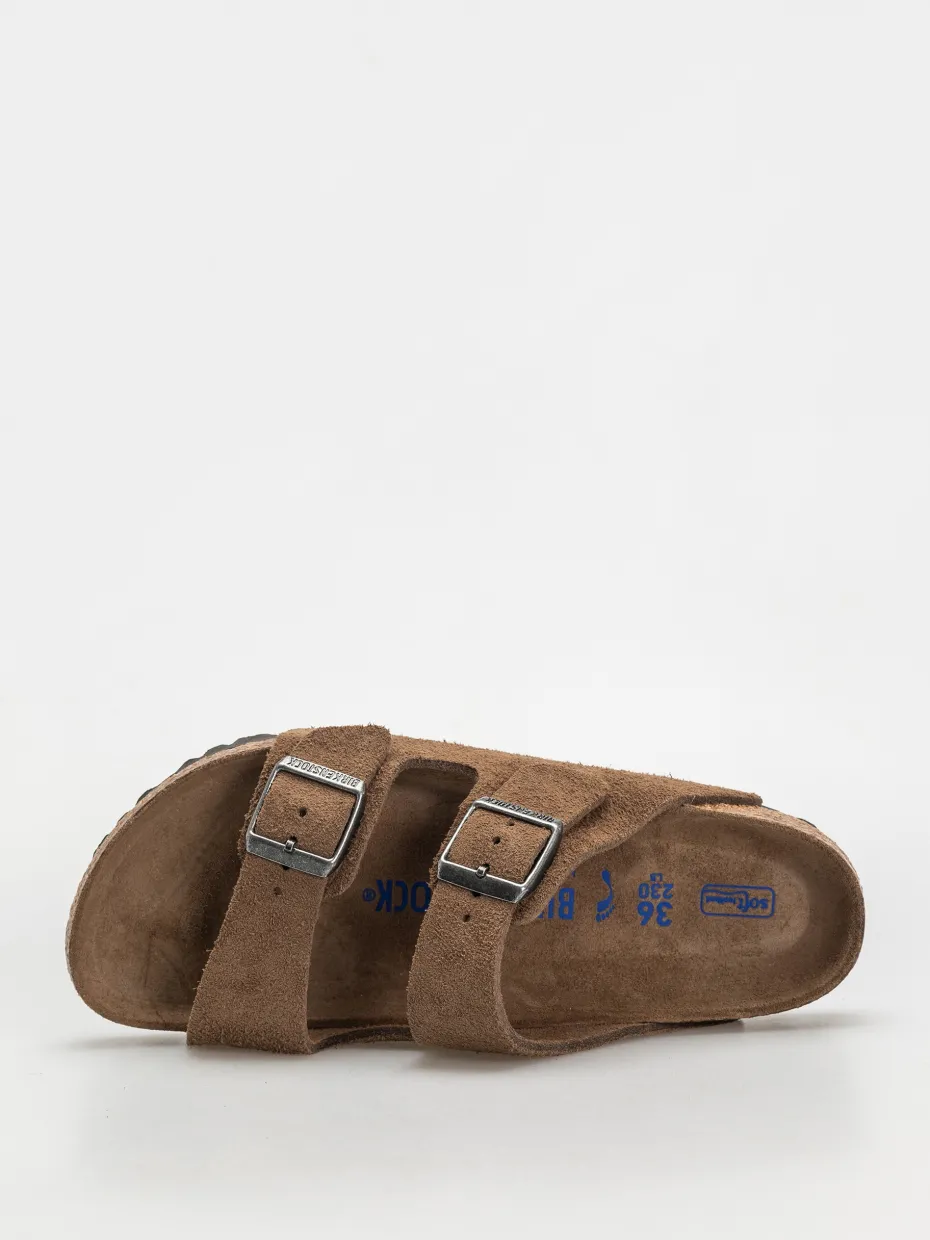 Birkenstock Arizona Suede Leather Narrow Wmn Flip-flops