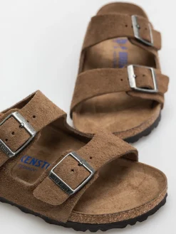Birkenstock Arizona Suede Leather Narrow Wmn Flip-flops