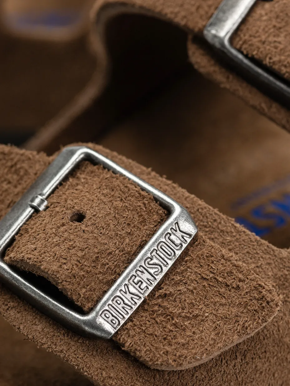 Birkenstock Arizona Suede Leather Narrow Wmn Flip-flops