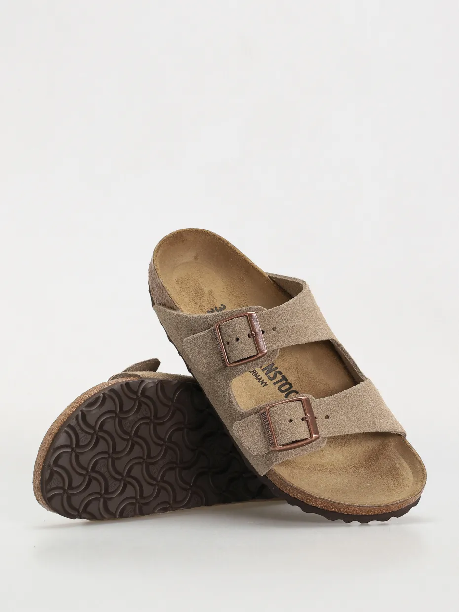 Birkenstock Arizona Suede Leather Narrow Wmn Flip-flops
