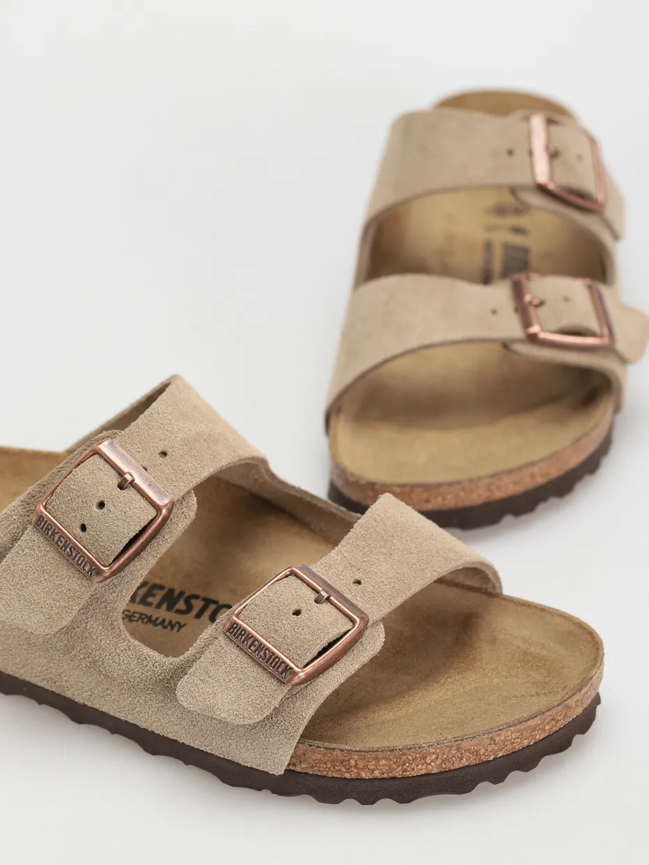 Birkenstock Arizona Suede Leather Narrow Wmn Flip-flops