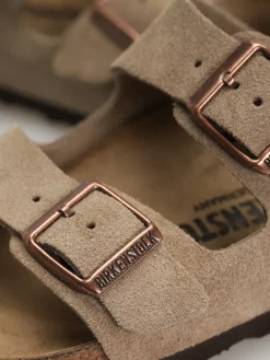 Birkenstock Arizona Suede Leather Narrow Wmn Flip-flops