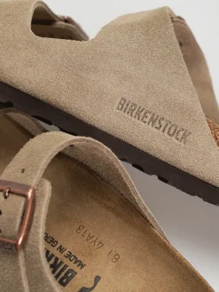 Birkenstock Arizona Suede Leather Narrow Wmn Flip-flops