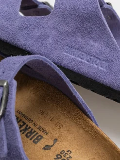 Birkenstock Arizona Suede Leather Narrow Wmn Flip-flops