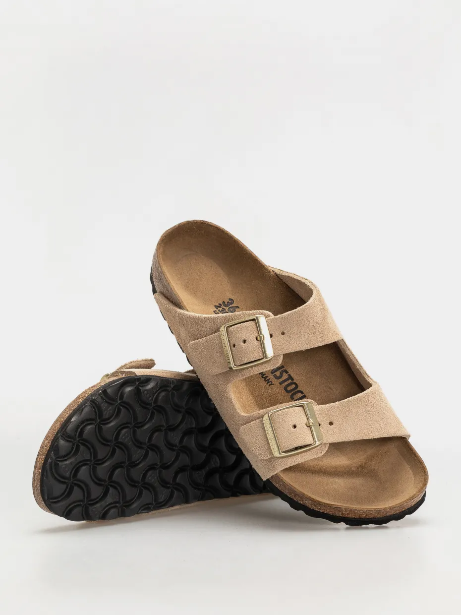 Birkenstock Arizona Suede Leather Narrow Wmn Flip-flops