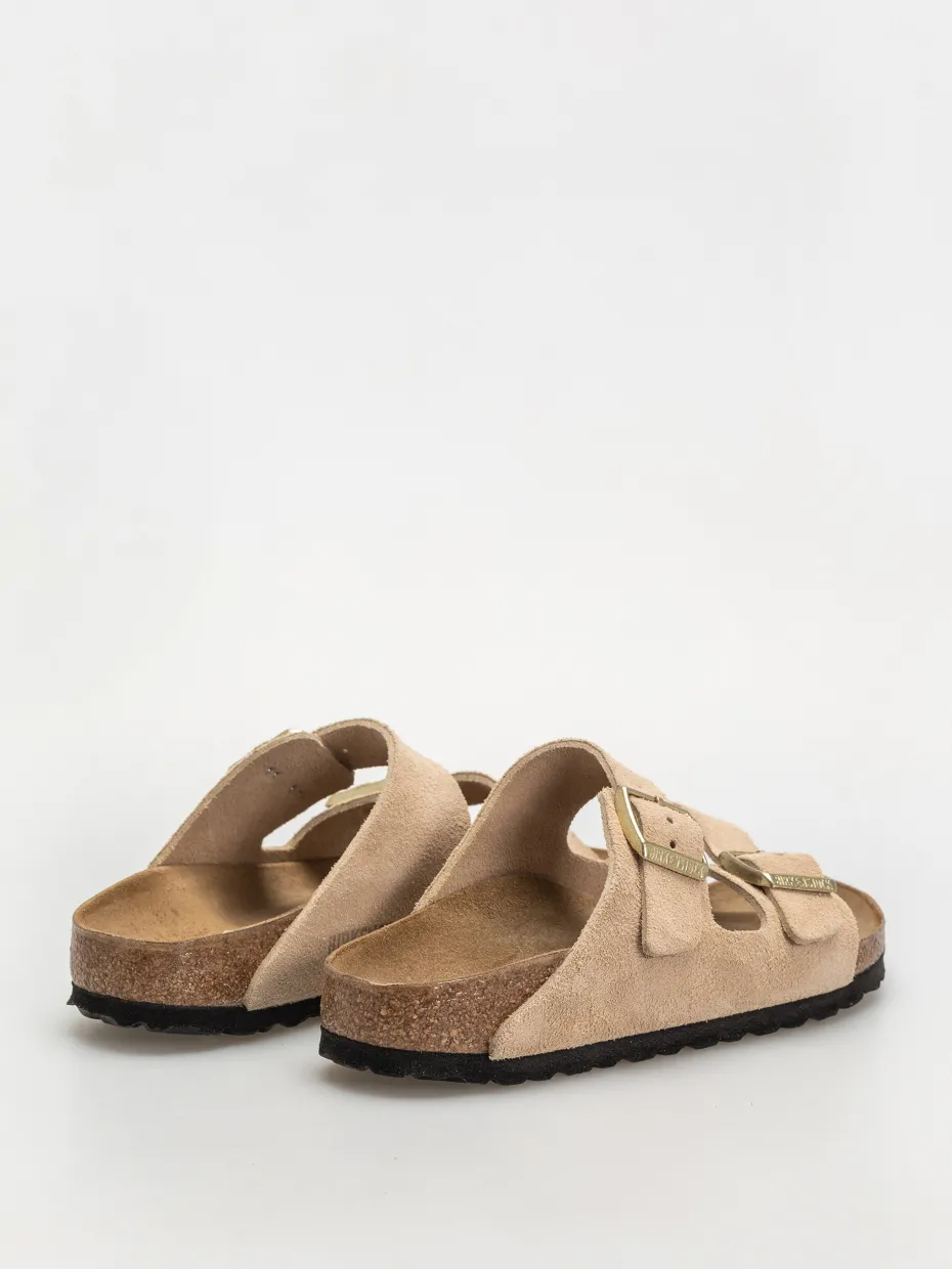 Birkenstock Arizona Suede Leather Narrow Wmn Flip-flops