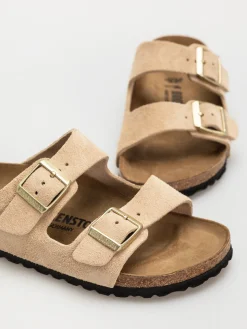 Birkenstock Arizona Suede Leather Narrow Wmn Flip-flops