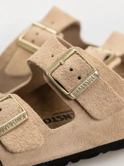 Birkenstock Arizona Suede Leather Narrow Wmn Flip-flops