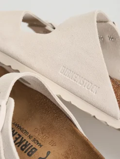 Birkenstock Arizona Suede Leather Narrow Wmn Flip-flops