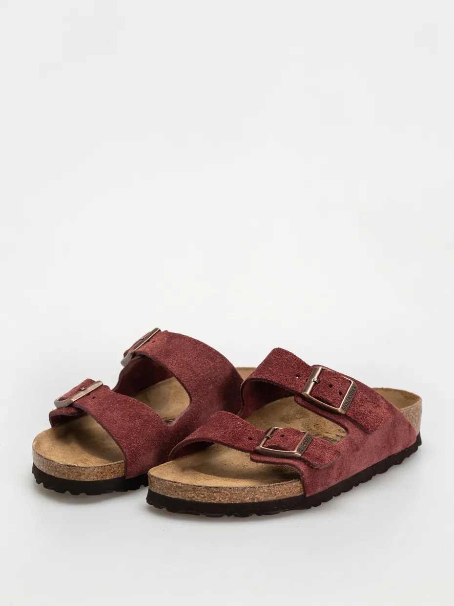 Birkenstock Arizona Suede Leather Narrow Wmn Flip-flops