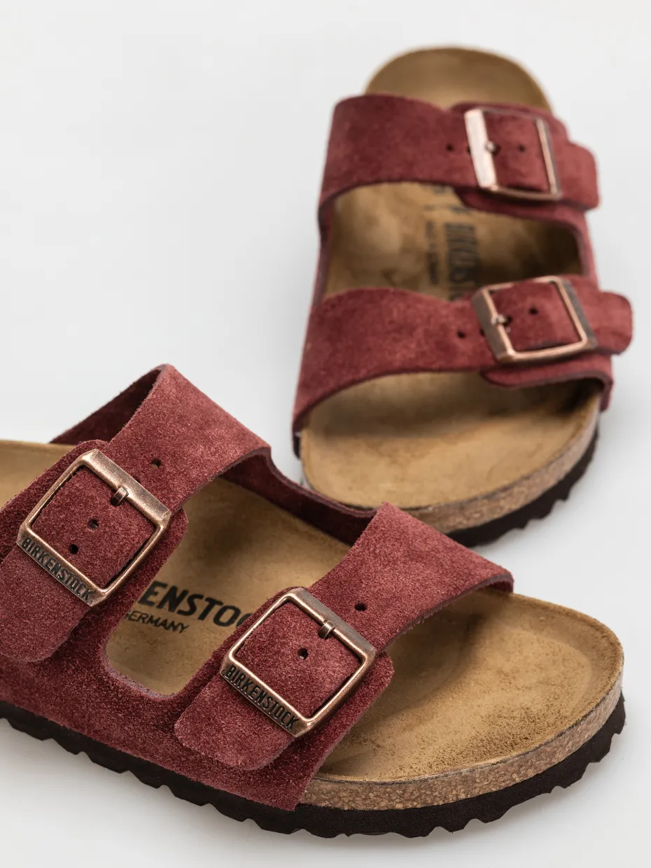 Birkenstock Arizona Suede Leather Narrow Wmn Flip-flops