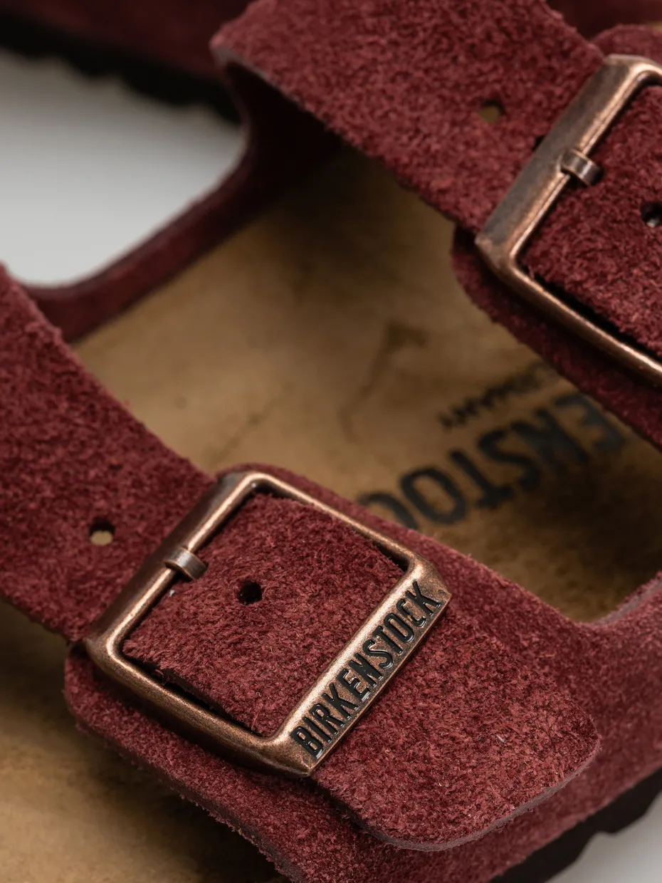 Birkenstock Arizona Suede Leather Narrow Wmn Flip-flops