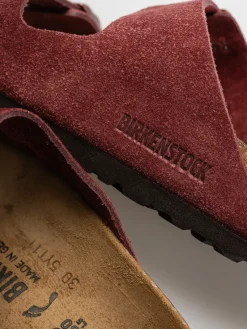 Birkenstock Arizona Suede Leather Narrow Wmn Flip-flops