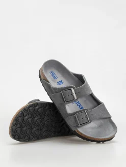 Birkenstock Arizona Suede Leather Narrow Wmn Flip-flops