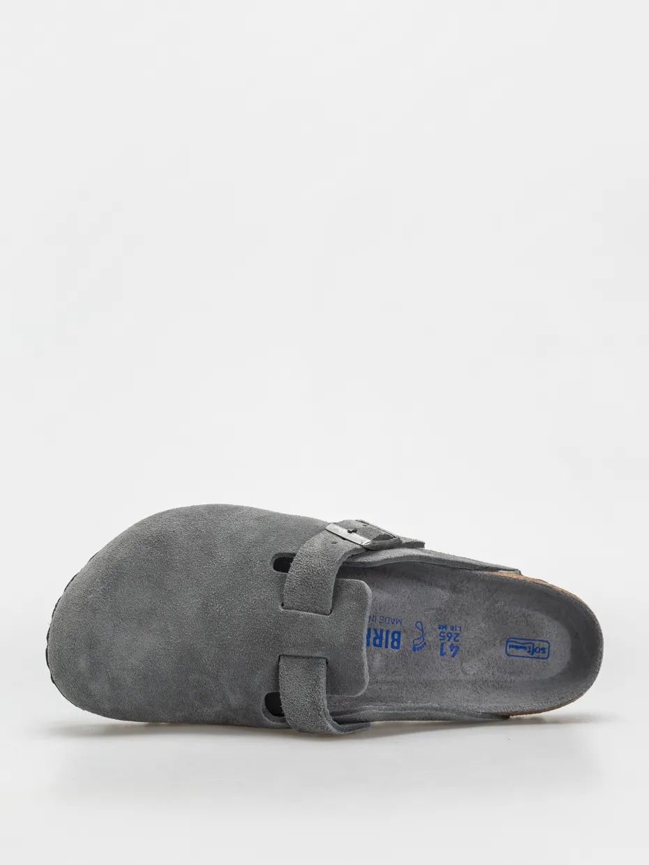 Birkenstock Boston SFB Suede Leather Regular Flip-flops