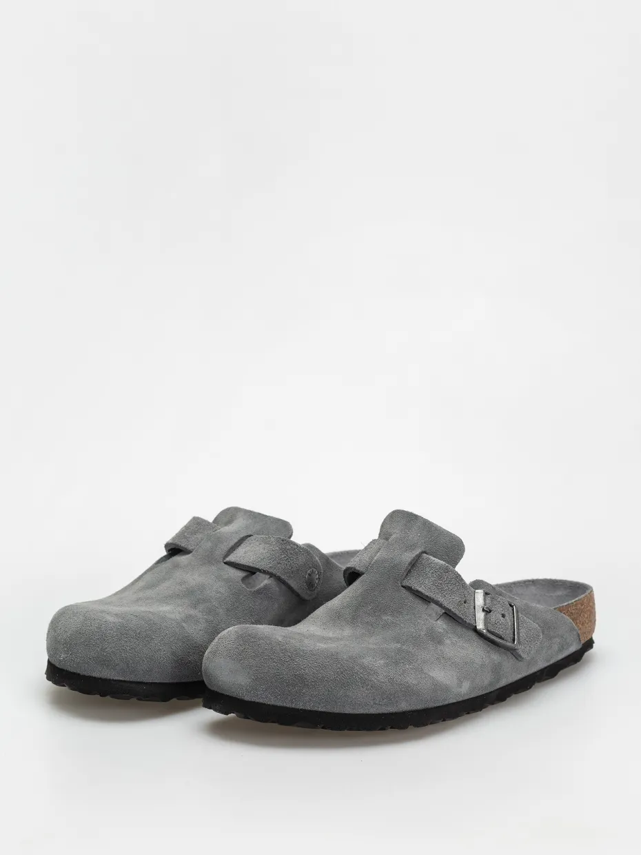 Birkenstock Boston SFB Suede Leather Regular Flip-flops