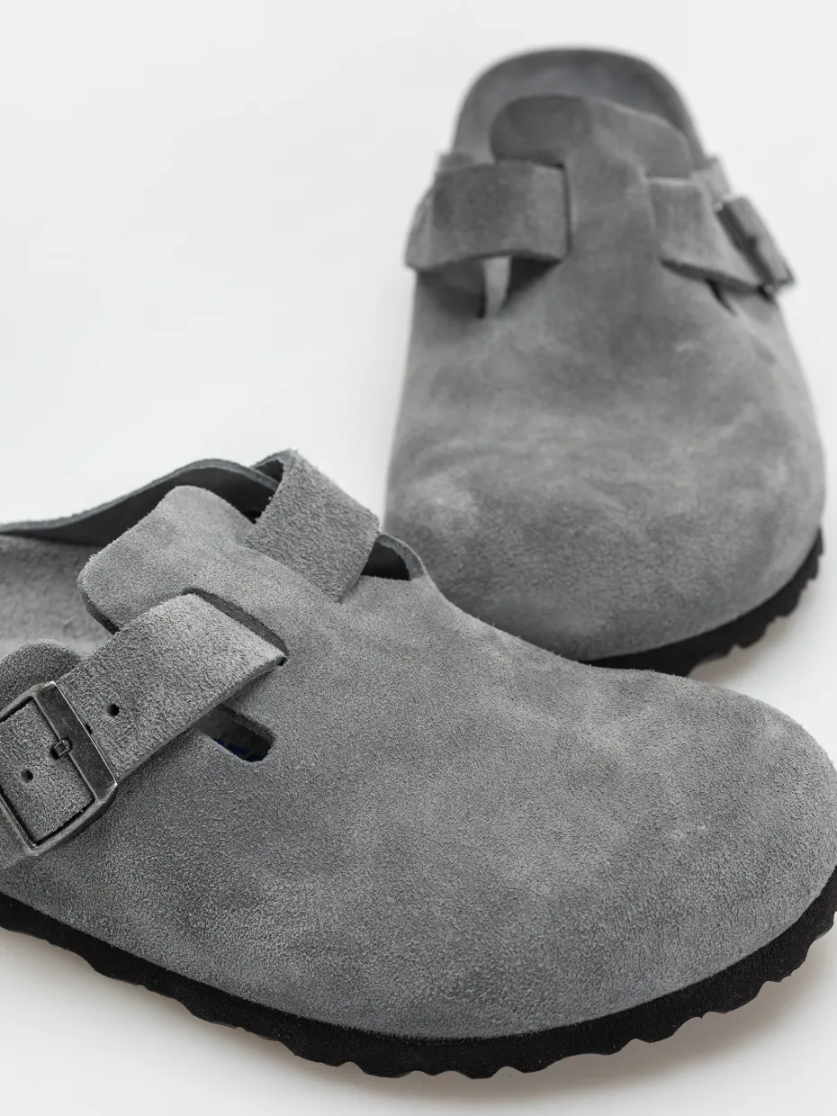 Birkenstock Boston SFB Suede Leather Regular Flip-flops