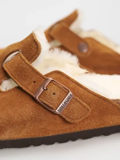 Birkenstock Boston Suede Leather Narrow Flip-flops Wmn