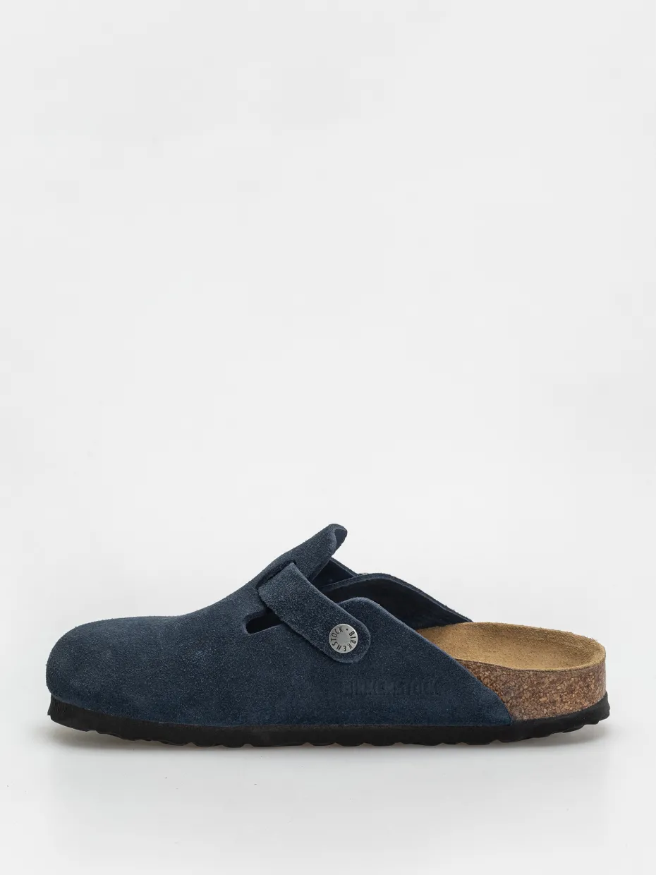 Birkenstock Boston Suede Leather Narrow Wmn Flip-flops