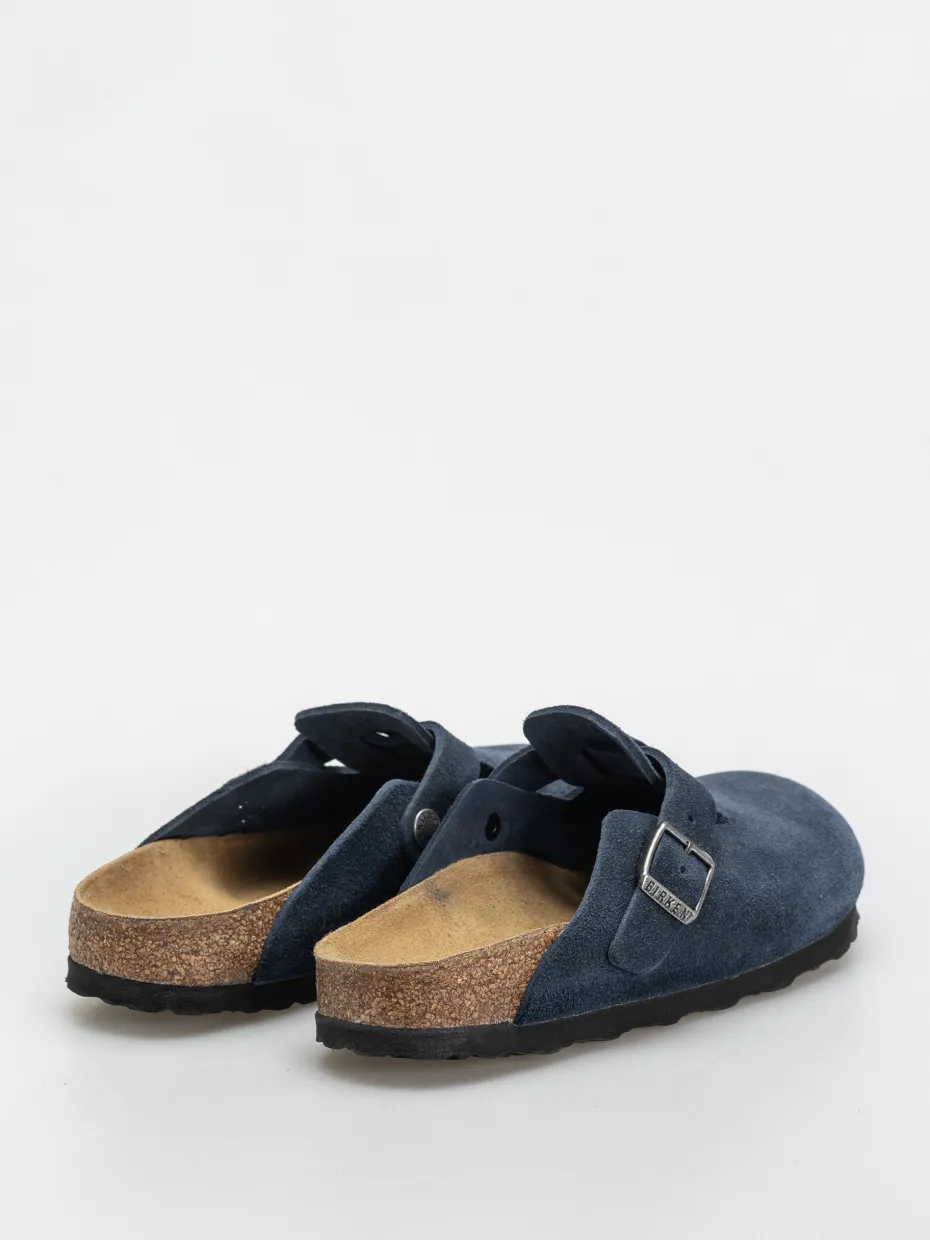 Birkenstock Boston Suede Leather Narrow Wmn Flip-flops