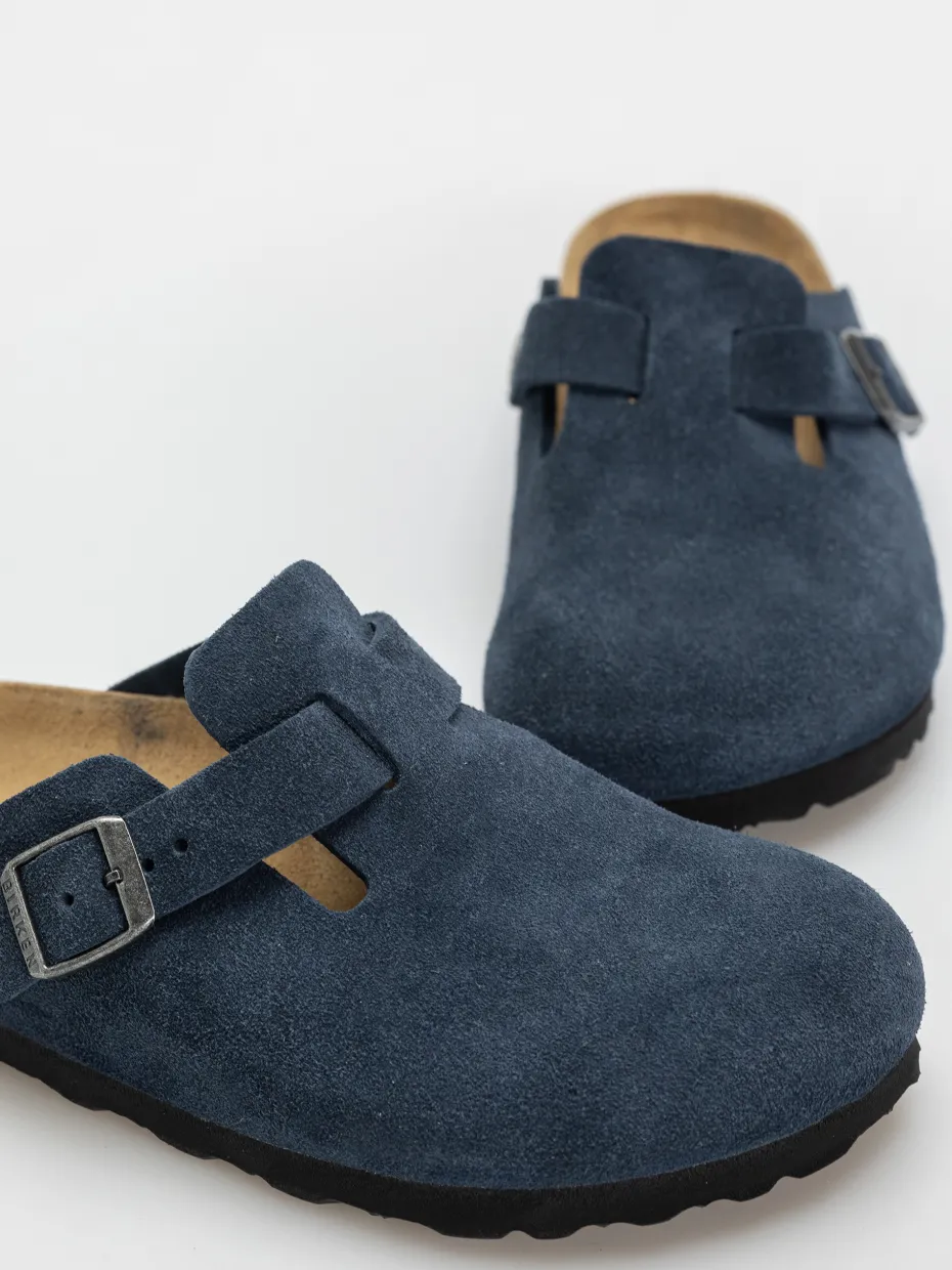 Birkenstock Boston Suede Leather Narrow Wmn Flip-flops