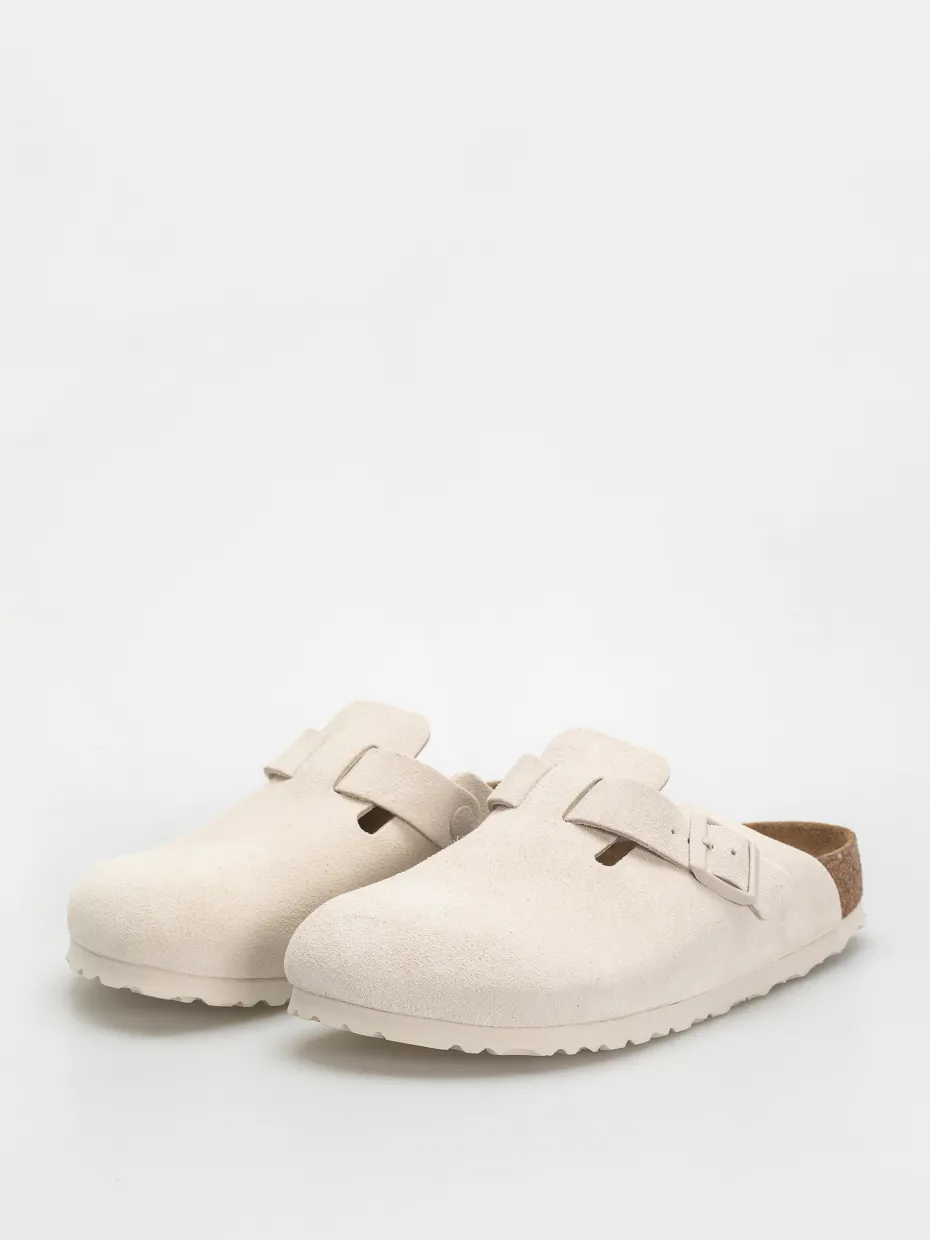 Birkenstock Boston Suede Leather Narrow Wmn Flip-flops