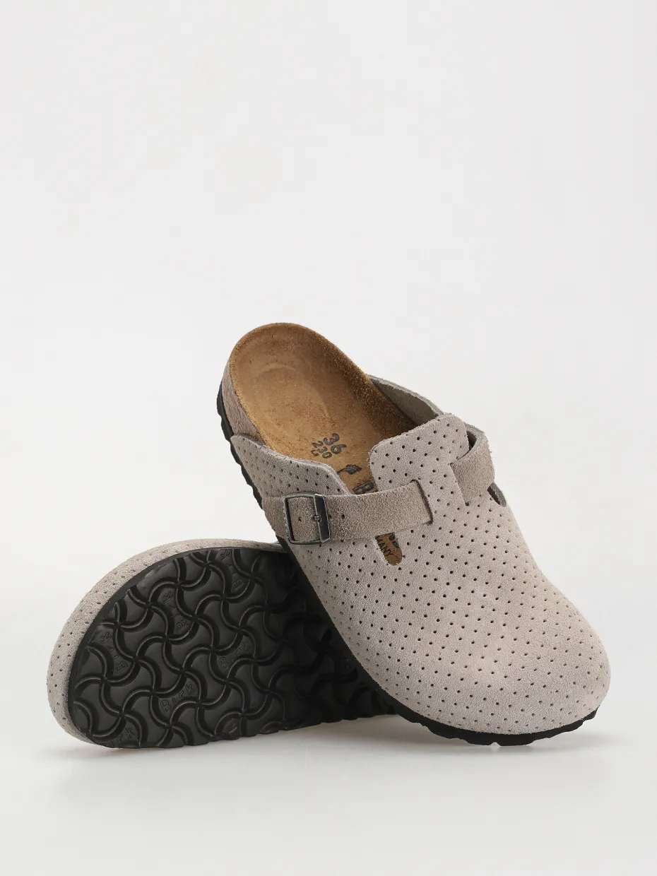 Birkenstock Boston Suede Embossed Narrow Wmn Flip-flops