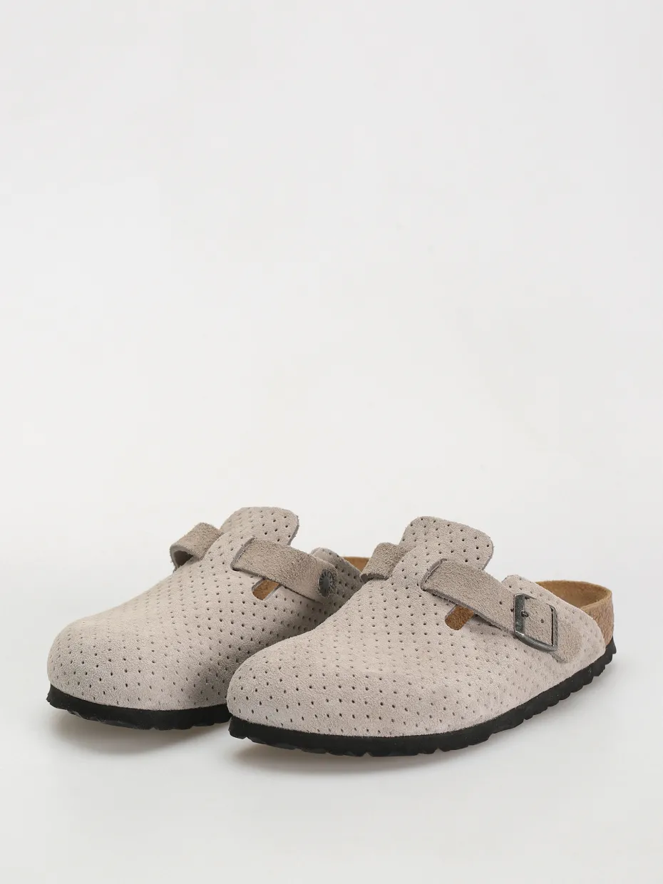 Birkenstock Boston Suede Embossed Narrow Wmn Flip-flops