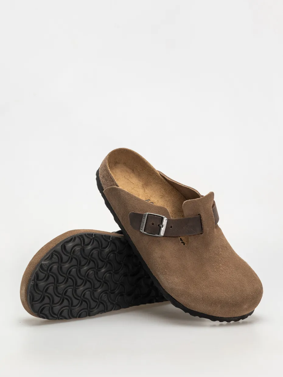 Birkenstock Boston Suede & Oiled Leather Regular Flip-flops