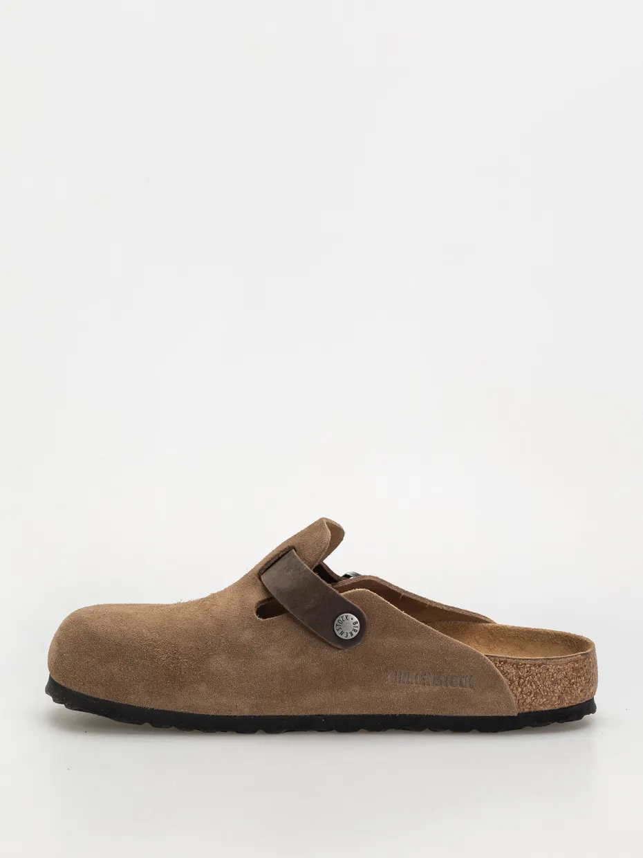 Birkenstock Boston Suede & Oiled Leather Regular Flip-flops
