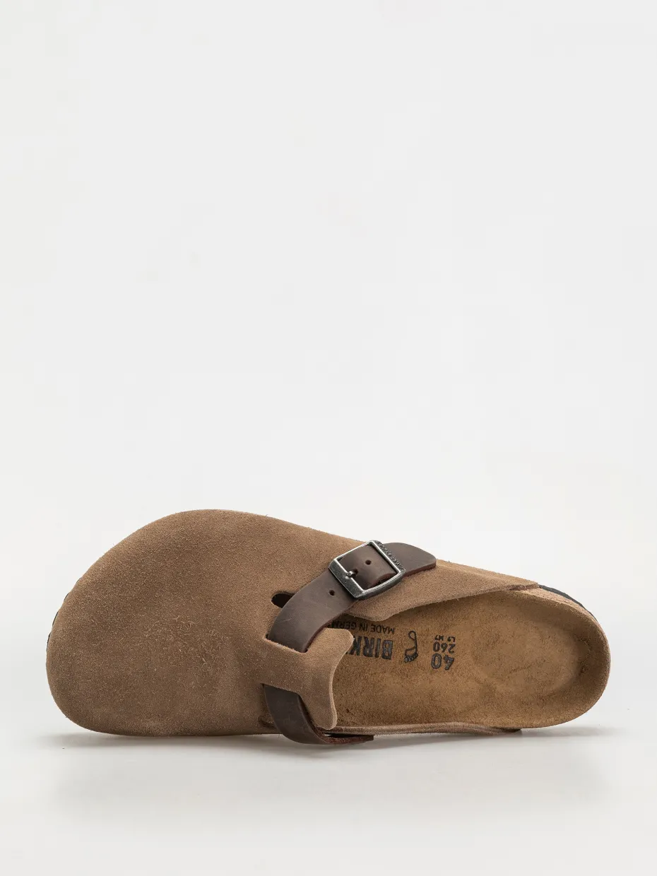 Birkenstock Boston Suede & Oiled Leather Regular Flip-flops