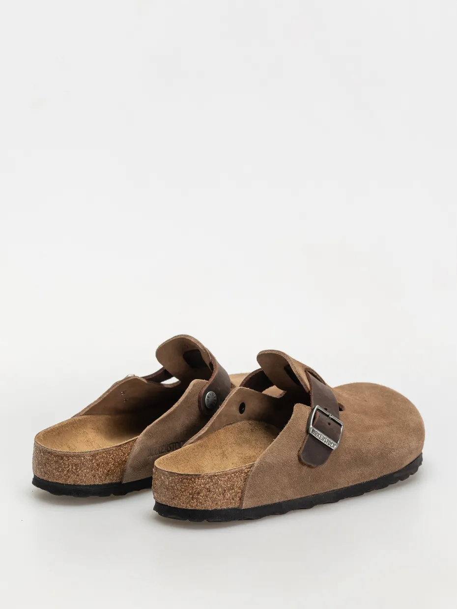 Birkenstock Boston Suede & Oiled Leather Regular Flip-flops