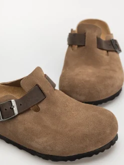 Birkenstock Boston Suede & Oiled Leather Regular Flip-flops
