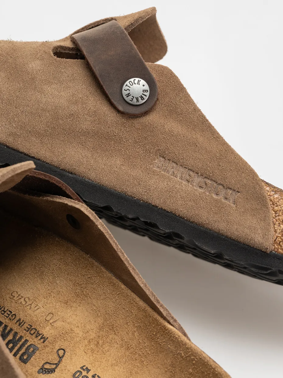 Birkenstock Boston Suede & Oiled Leather Regular Flip-flops