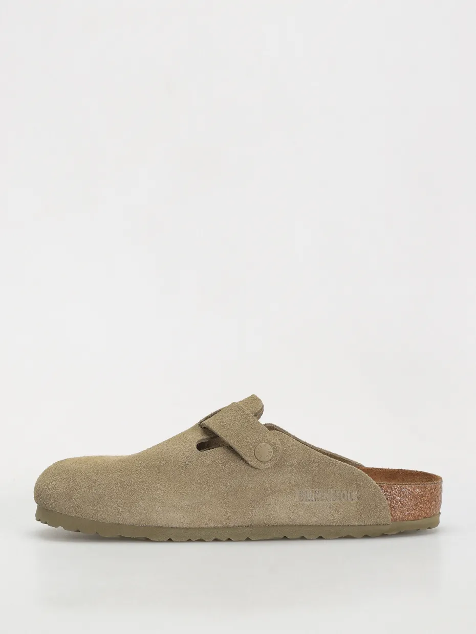 Birkenstock Boston Suede Leather Regular Flip-flops