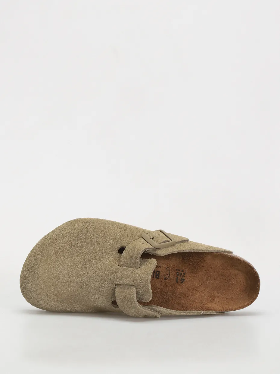 Birkenstock Boston Suede Leather Regular Flip-flops